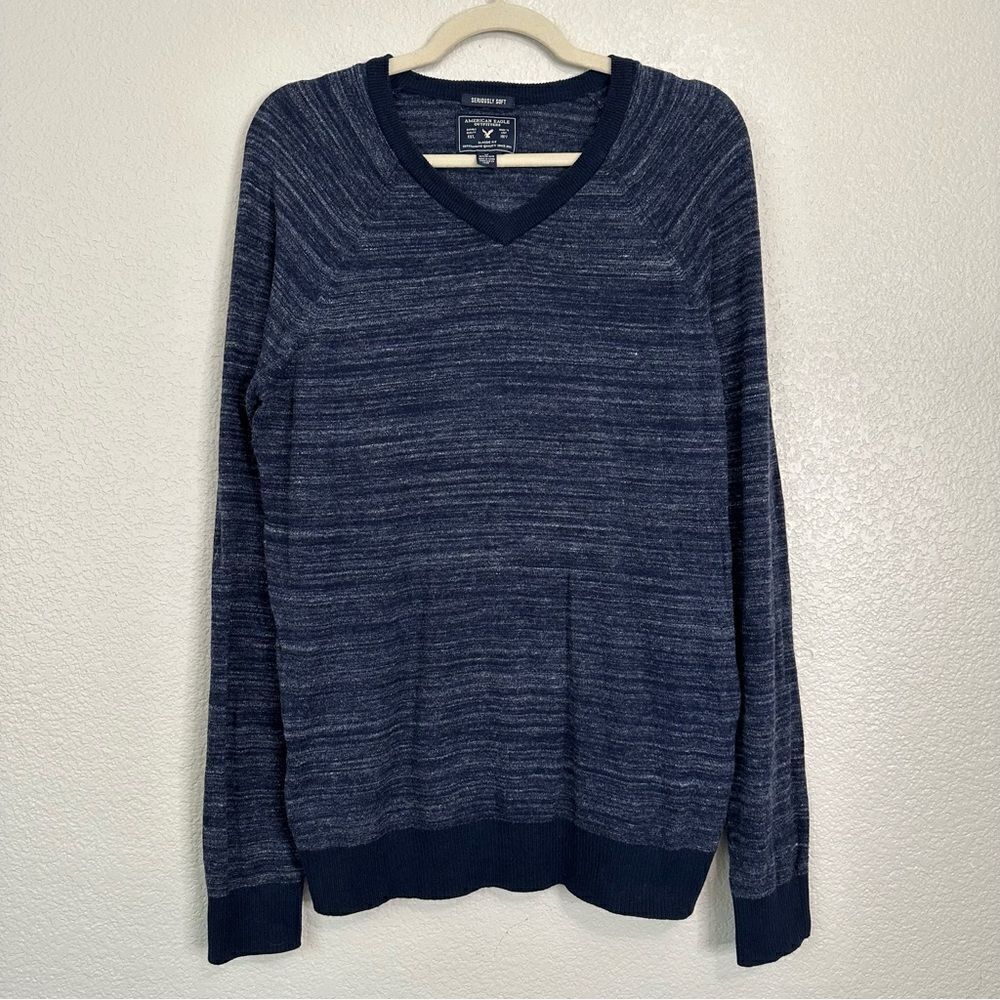 American Eagle Wool Blend Seriously Soft V-Neck Men’s Sweater, Size MT